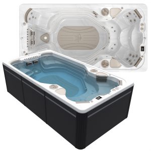 HP20-2021 14AX AquaSport Swim Spa 1300x1300 Image with water