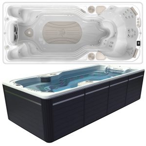 HP20-2021 17AX AquaSport Swim Spa 1300x1300 Image with water